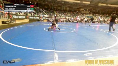 76 lbs Round Of 64 - Logan Linton, Force Elite vs Abel Glover, Brushy Wrestling Club