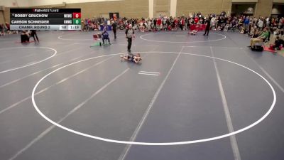12U - 63 lbs Champ. Round 2 - Carson Schneider, Kasson-Mantorville Wrestling Club vs Robby Gruchow, West Central Wrestling Club