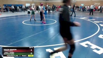 100lbs Cons. Round 5 - Linda James, Ida B. Wells (Girls) vs Khloe Denison, Tonasket (Girls)