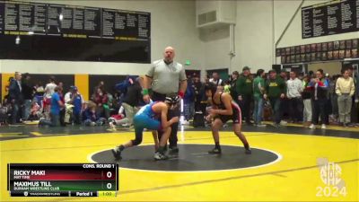 100 lbs Cons. Round 1 - Ricky Maki, Mat Time vs Maximus Till, Durham Wrestling Club