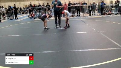 62 lbs Semifinal - Andres Tapia, Grindhouse WC vs Carolina Guillent, SoCal Grappling WC