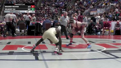 133 lbs Semifinal - Braiden Weaver, Altoona vs Wilmont Kai, Whitehall