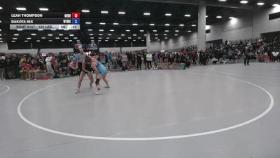 120 lbs Cons. Rd Of 32 - Leah Thompson, Nebraska vs Dakota Nix, Waynesville Tigers Wrestling Club