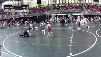 51-52 lbs Cons. Round 1 - Harley Botha, Garden County Wrestling Club vs Ellie Fairley, Meridian Mustang Wrestling Club