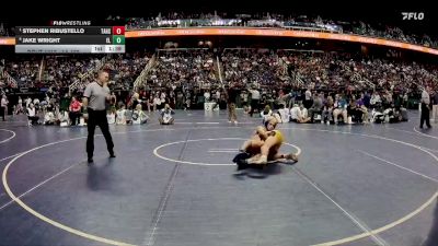 1A 132 lbs Quarterfinal - Stephen Ribustello, Tarboro High School vs Jake Wright, Elkin High School