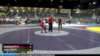126 lbs Round 2 (4 Team) - Cashton Wheeler, 2/1A Grant Union vs Hagen Johnson, 2/1A Central Linn