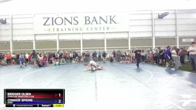 113 lbs Champ. Round 1 - Bridger Olsen, Syracuse Wrestling Club vs Connor Simons, Utah