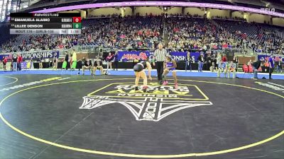 Girls-105 lbs Quarterfinal - Lillee Denson, Lakeview H.s. (St Clair Shores) Girls vs Emanuela Alaimo, Glen Lake Hs Girls