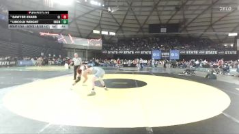 Boys 1B/2B 157 7th Place Match - Lincoln Wright, Freeman vs Sawyer Evans, Cle Elum