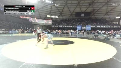Boys 1B/2B 157 7th Place Match - Lincoln Wright, Freeman vs Sawyer Evans, Cle Elum