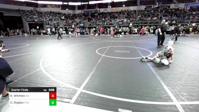 75 lbs Quarterfinal - Kannin Whitten, Richmond Wrestling vs Cason Rigdon, Piedmont