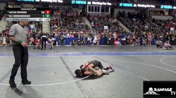 76 lbs Cons. Round 1 - Lucas Rosner, Tonganoxie vs Eli Hershberger, Team Lightning