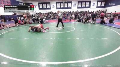 134 lbs Champ. Round 1 - Jonah Moreno, Fullerton High School vs Elijah Vasquez, Threshold WC