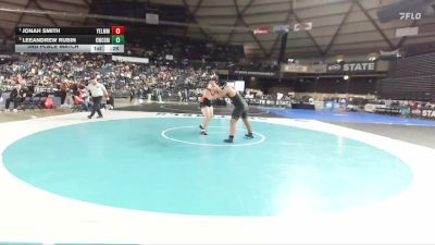 Boys 4A 285 lbs 3rd Place Match - Jonah Smith, Yelm vs LeeAndrew Rubin, Kentwood
