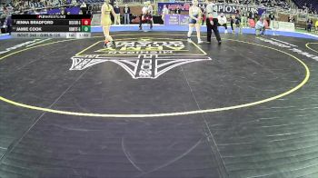 Girls-125 lbs Cons. Semi - Jenna Bradford, Decatur Hs Girls vs Jamie Cook, DeWitt Hs Girls