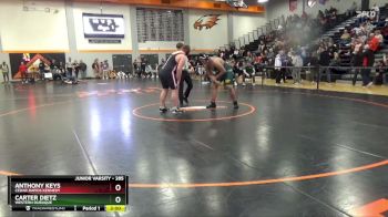 285 lbs Semifinal - Anthony Keys, Cedar Rapids Kennedy vs Carter Dietz, Western Dubuque