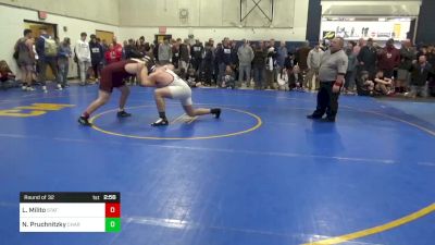 215 lbs Round Of 32 - Logan Milito, State College vs Nicholas Pruchnitzky, Chartiers- Valley