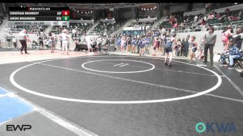 92 lbs Consi Of 4 - Cristian Monroy, Tulsa Blue T Panthers vs Aron Brannon, Pitbull Wrestling Academy