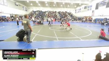 130 lbs Cons. Round 2 - Elaina Rudolph, Yucca Valley Wrestling vs Jennifer Lopez, Santa Ana Wrestling Club