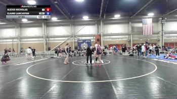 57 kg Rr Rnd 5 - Alexis Nicholas, Maryland Mana - GHSE vs Claire Lancaster, Oklahoma LTD - GHSE