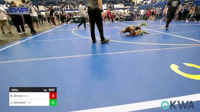 52 lbs Consi Of 4 - Bowen Brown, Shelton Wrestling Academy vs Jaxon Ditmore, Team Tulsa Wrestling Club