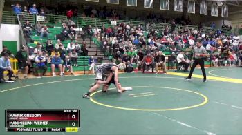 157 lbs Champ. Round 2 - Mavrik Gregory, Mount Vernon vs Maximillian Weimer, Springboro