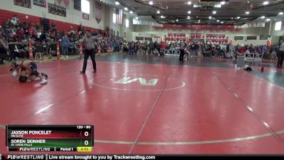 80 lbs Cons. Round 1 - Jaxson Poncelet, MN Elite vs Soren Skinner, St. Croix Falls