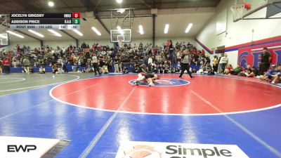 102 lbs Semifinal - Jocelyn Grigsby, Owasso Girls HS vs Addison Price, Broken Arrow Girls