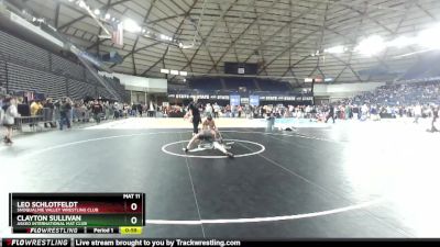 115 lbs Cons. Semi - Clayton Sullivan, Askeo International Mat Club vs Leo Schlotfeldt, Snoqualmie Valley Wrestling Club