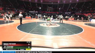 2A 182 lbs Cons. Round 2 - Jim Amatore, Niles (Notre Dame) vs Brock Metzger, Rochelle