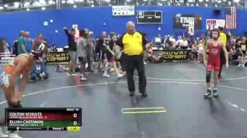 85 lbs Finals (8 Team) - Colton Schultz, American Gladiators-Red vs Elijah Castanon, Untouchables Purple