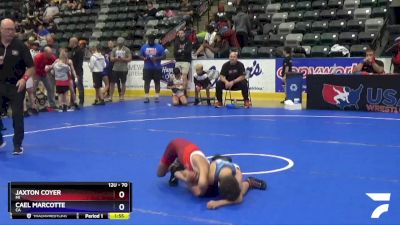 70 lbs Cons. Round 2 - Jaxton Coyer, MI vs Cael Marcotte, CA