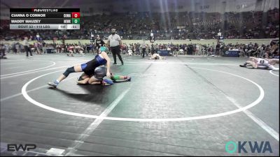 110 lbs Consi Of 8 #1 - Cianna O Connor, Comanche Takedown Club vs Maddy Mauzey, Newkirk Takedown Club