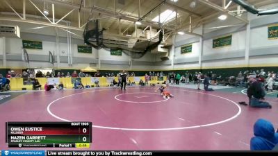 80 lbs Cons. Round 2 - Owen Eustice, Killdeer vs Hazen Garrett, Stanley County AAU