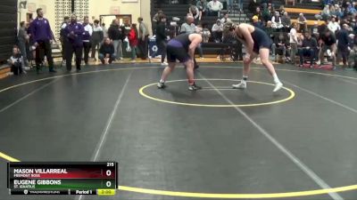 215 lbs Quarterfinal - Mason Villarreal, Fremont Ross vs Eugene Gibbons, St. Ignatius