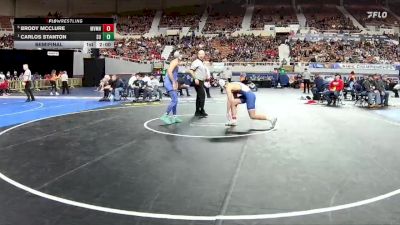 150-D1 Semifinal - Carlos Stanton, Sunnyside High School vs Brody McClure, Mountain View (Mesa) High School