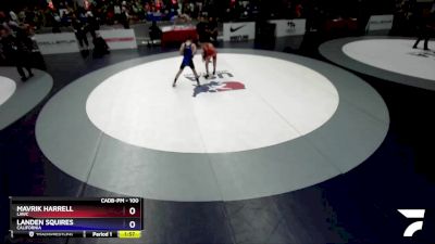 100 lbs Quarterfinal - Mavrik Harrell, LAWC vs Landen Squires, California