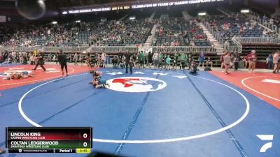 67 lbs Champ. Round 1 - Lincoln King, Casper Wrestling Club vs Coltan Ledgerwood, Saratoga Wrestling Club