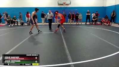 175 lbs Champ. Round 2 - Jason Whitaker, St. Mary`s Ryken vs Josue Sanchez, Maryland School For The Deaf