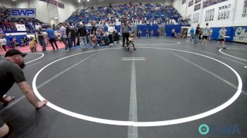 40 lbs 3rd Place - Isaac Tessneer, Norman Grappling Club vs Ryder Hall, Tecumseh Youth Wrestling