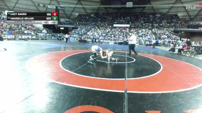 Girls 2A 100 lbs Cons. Round 2 - Anabelle Miller, Deer Park (Girls) vs Lucy Saeed, Kingston (Girls)