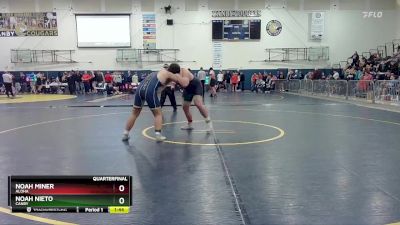 285 lbs Quarterfinal - Noah Nieto, Canby vs Noah Miner, Aloha