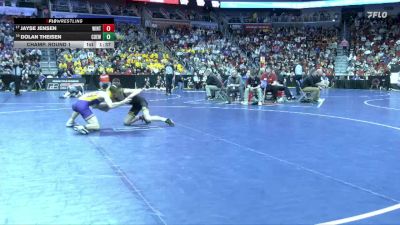 2A-132 lbs Champ. Round 1 - Jayse Jensen, Winterset vs Dolan Theisen, Central DeWitt