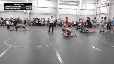120 lbs Round 3 (8 Team) - Kodryk Flickinger, CTWHALE Green vs Christopher Weiner, 84 Athletes