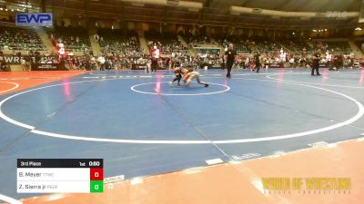 55 lbs 3rd Place - Brodee Meyer, Team Tulsa Wrestling Club vs Zuriel Armani Sierra Jr, Peer Pressure Elite