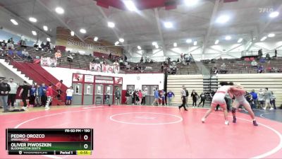 190 lbs Cons. Round 4 - Oliver Piwoszkin, Bloomington South vs Pedro Orozco, Greenwood