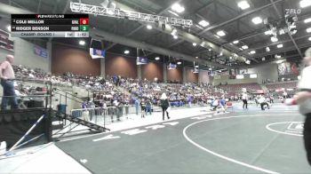 2A 106 lbs Champ. Round 1 - Ridger Benson, Parowan vs Cole Mellor, Gunnison Valley