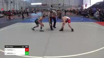 100 lbs Semifinal - Gunner Haelbig, Bruiser WC vs Titus DeGroat, Dominate WC