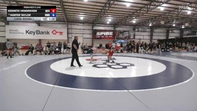 57 kg Cons. Round 7 - Kenneth Hendriksen, Oklahoma Regional Training Center vs Hunter Taylor, Beaver Dam Wrestling Regional Training Center