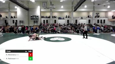 195 lbs Final - Richard McGreevy, Bristol County/Dighton Rehoboth vs Alex Robinson, Marshfield